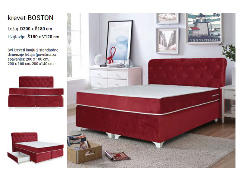 Boston box spring krevet